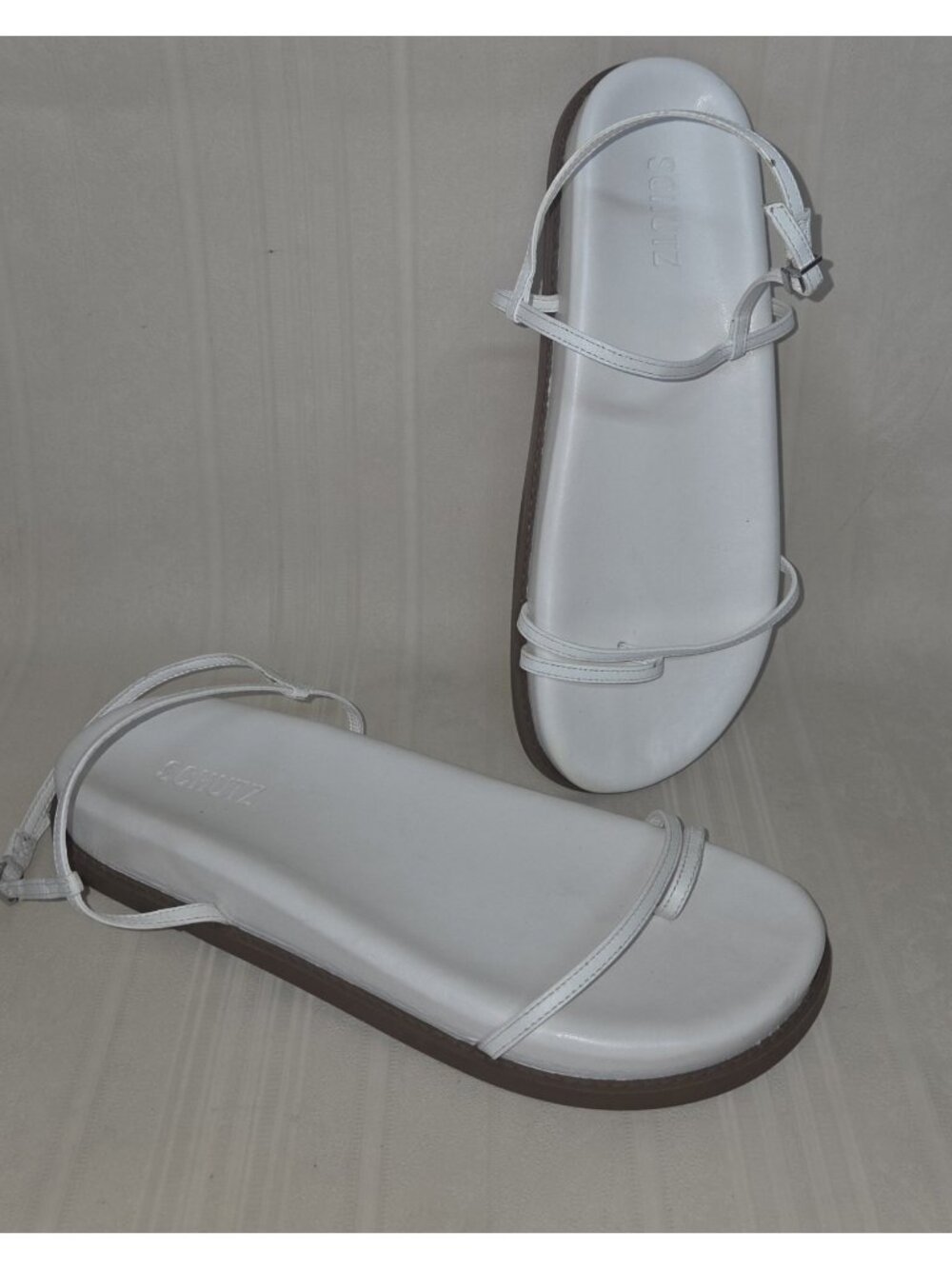 Schutz  Azzy Sporty platform Slingback White Sandals Size US 10 B NEW , No Box
